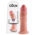 King Cock 9 - realistični dildo sa vakumom (23cm) - prirodna boja