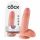 King Cock dildo s varlaty (18 cm) - přírodní barva