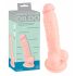 Medicinski silikon dildo (18cm) - prirodna boja