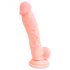 Medicinski silikon dildo (18cm) - prirodna boja