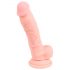 Medicinski silikon dildo (18cm) - prirodna boja