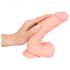 Medical Silicone Dildo - rovné dildo z lékařského silikonu (20 cm) - tělová barva