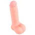 Medicinski silikon dildo, 20cm, prirodni ton