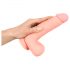 Medicinski silikon dildo, 20cm, prirodni ton