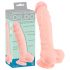 Medicinski silikon dildo (24cm) - prirodna boja