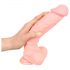 Medicinski silikon dildo (24cm) - prirodna boja