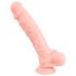 Medicinski silikon dildo (24cm) - prirodna boja