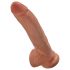 King Cock 9 testis dildo (23 cm) - braon