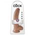 King Cock 9 testis dildo (23 cm) - braon