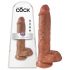 King Cock 10" dildo s testisima (25 cm) - braon