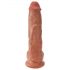 King Cock 10" dildo s testisima (25 cm) - braon