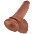 King Cock 10" dildo s testisima (25 cm) - braon