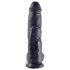 King Cock dildó sa jajima (25 cm) - crni