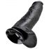 Kralj Cock 30cm dildo s testisima - crna