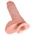 King Cock 8 realistický dildo varlaty (20 cm) - přírodní