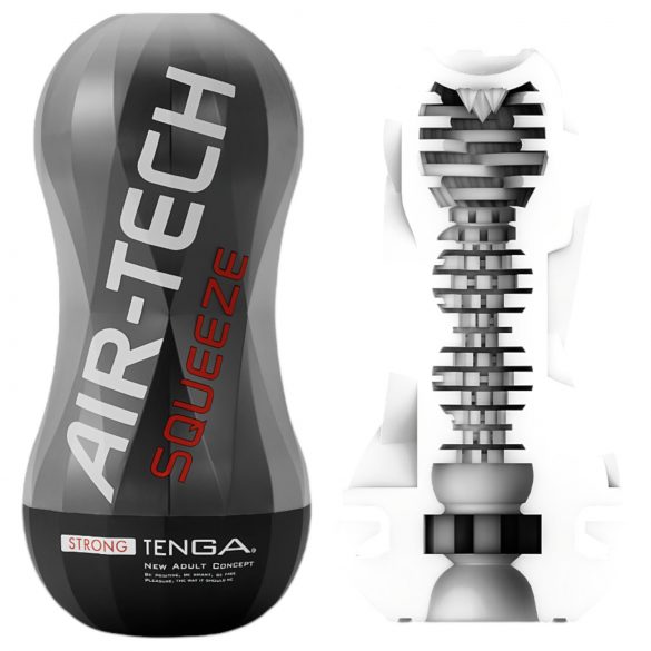 TENGA Air-Tech Squeeze Strong - crni usisni masturbator