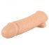 Realistixxx - návlek na penis s kroužkem na varlata - 16cm (tělová barva)