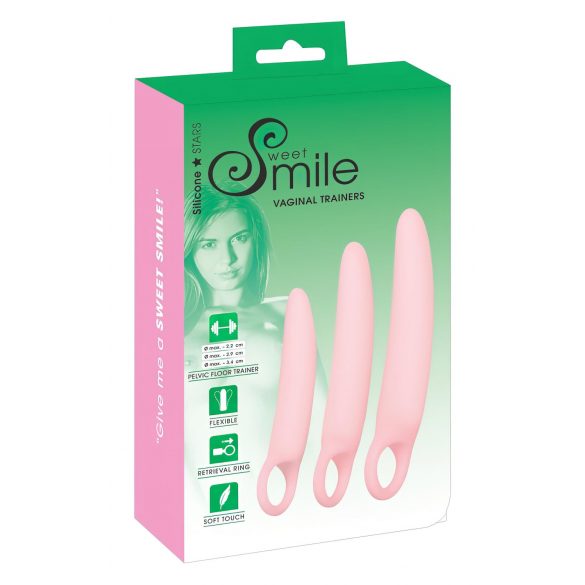 SMILE - Vaginalni Treneri - set od 3 roze dilda