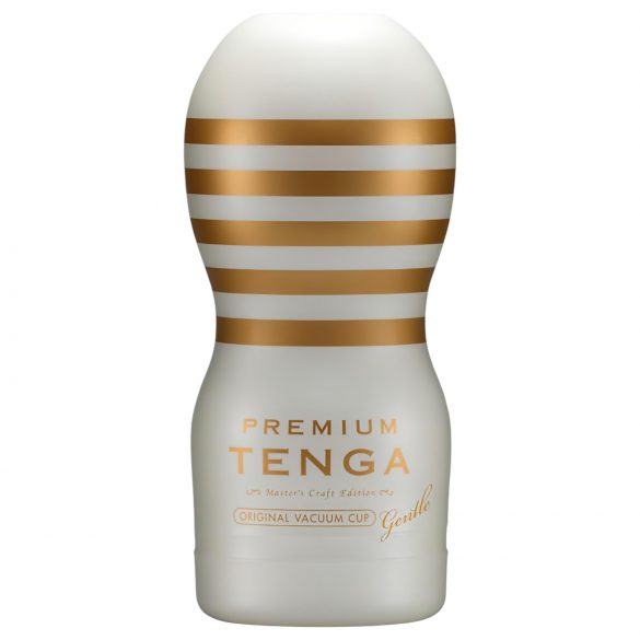 TENGA Premium Gentle - jednokratni masturbator (bela)