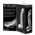 Icicles No. 61 - Stakleni dildo sa testisima i penisom (proziran)