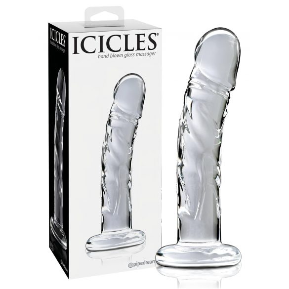 Icicles No. 62 - Stakleni dildo sa penis dizajnom (prozirni)