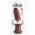 King Cock 10 - veliki dildo sa bazom (25cm) - braon