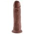 King Cock 10 - velký přísavkový dildo (25 cm) - hnědý