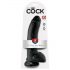 King Cock 9 - veliki crni dildo sa vakuumom i testisima (23cm)