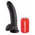 King Cock 9 - veliki crni dildo sa vakuumom i testisima (23cm)