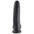 King Cock 9 - veliki crni dildo sa vakuumom i testisima (23cm)