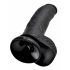 King Cock 9 - veliki crni dildo sa vakuumom i testisima (23cm)