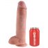 King Cock 11 - realistični dildo s testisima (28cm) - prirodna boja