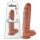 King Cock 11 - realistični dildo sa testisima (28cm) - tamna boja kože