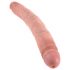 King Cock 12 Slim - prirodni dupli dildo (31cm)