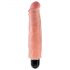 King Cock 7 Stiffy - vodootporni realistični vibrator (18cm) - prirodno