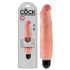 King Cock 7 Stiffy - vodootporni realistični vibrator (18cm) - prirodno