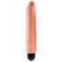 King Cock 10 Stiffy - Vodootporni realistični vibrator (25cm) - prirodan