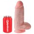 King Cock 9 Chubby - s prirodnim izgledom, lepljiva baza, testisi (23cm)