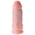 King Cock 9 Chubby - s prirodnim izgledom, lepljiva baza, testisi (23cm)