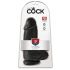 King Cock 9 Chubby - crni dildo sa testisima 23cm