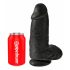 King Cock 9 Chubby - crni dildo sa testisima 23cm