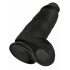 King Cock 9 Chubby - crni dildo sa testisima 23cm