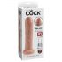 King Cock 7 - realistický dildo (18 cm) - přírodní