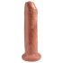 King Cock 7 - realistický dildo (18 cm) - tmavá přírodní