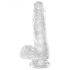 King Cock Clear 6 - Dildo sa vakumom, 15cm, realistično iskustvo!