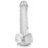 King Cock Clear 6 - Dildo sa vakumom, 15cm, realistično iskustvo!