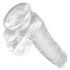 King Cock Clear 6 - Dildo sa vakumom, 15cm, realistično iskustvo!