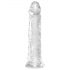 King Cock Clear 8 - Veliki dildo s vakuumskim postoljem (20cm)