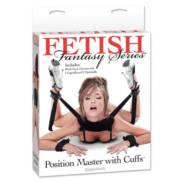 Fetish Position Master - bondážní set s pouty (černý)