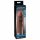 X-TENSION Mega 2 - realistični penis rukavac (20,3cm) - tamna boja